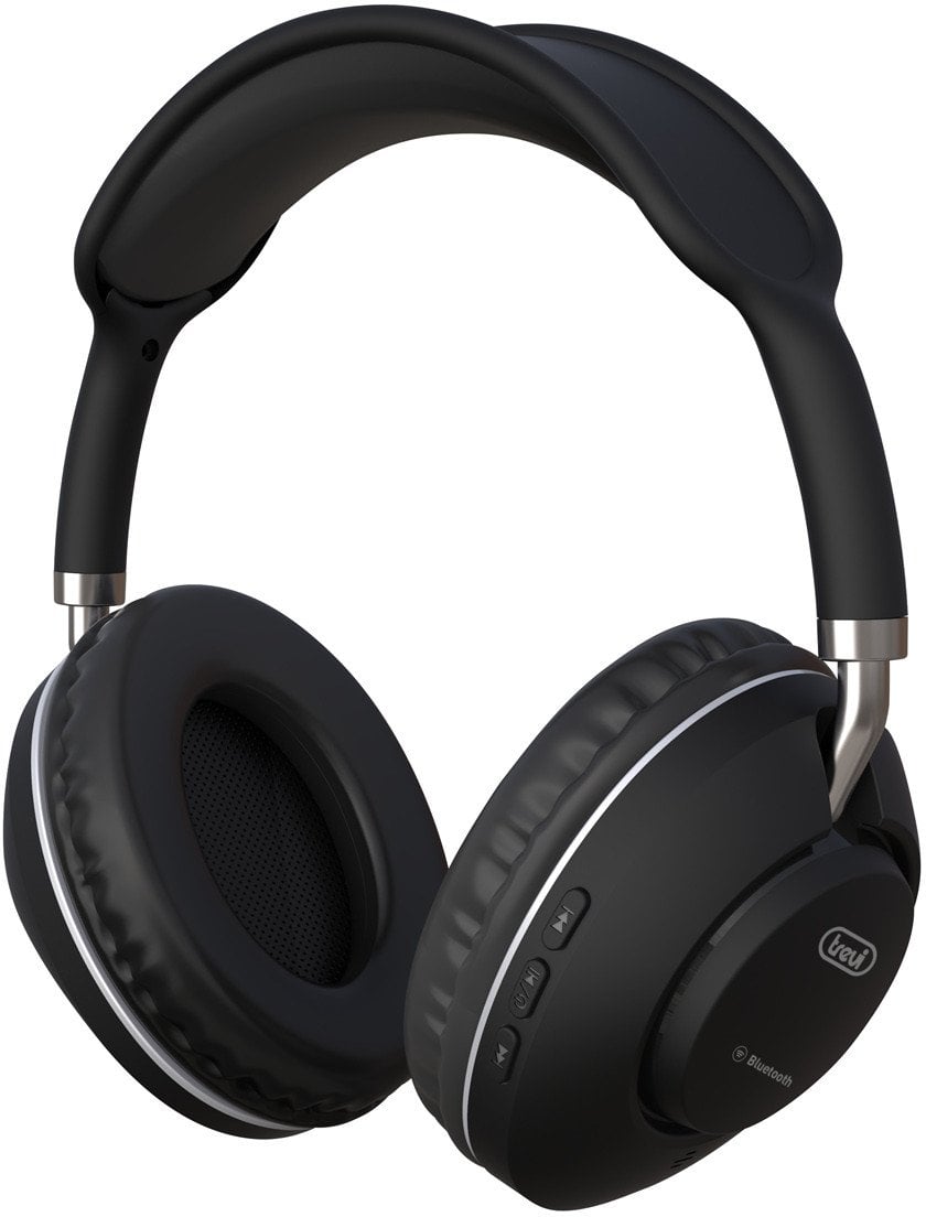 Kufje Bluetooth Trevi DJ 12E42 BT, Hi Fi stereo, microSD, të zeza