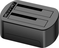 Docking stacion për disqe CoreParts MS-CLONER-SATA2.5-3.5, USB 5Gbps, klonim offline, i zi