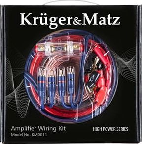 Kruger&Matz KM0011 Комплет за Поврзување на Автомобилски Засилувач, 4AWG (20mm²)