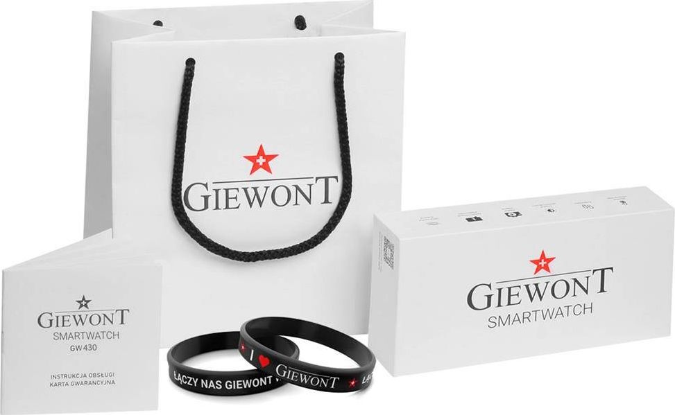 Smartwatch Giewont GW430-3, ekran me prekje, monitorim aktiviteti, i gjelbër