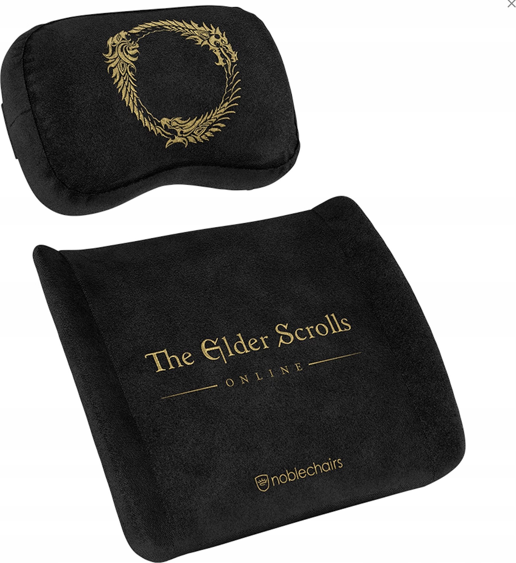 Set jastëkësh memory foam noblechairs The Elder Scrolls Online, për qafë dhe shpinë, i zi