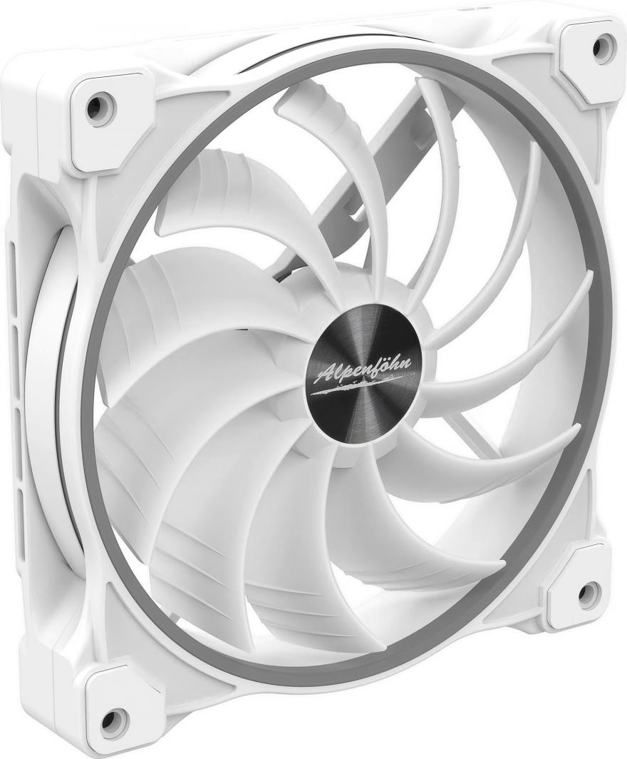 Ventilator për kompjuter Alpenfohn Wing Boost 3 ARGB, i bardhë