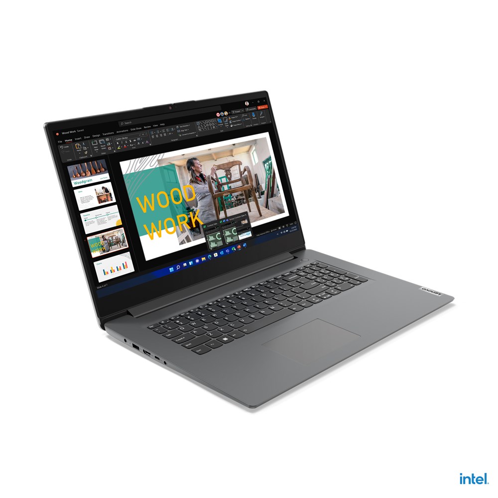 Лаптоп Lenovo V V17, 17.3", Intel i7-1255U, 16 GB RAM, 512 GB SSD, сив