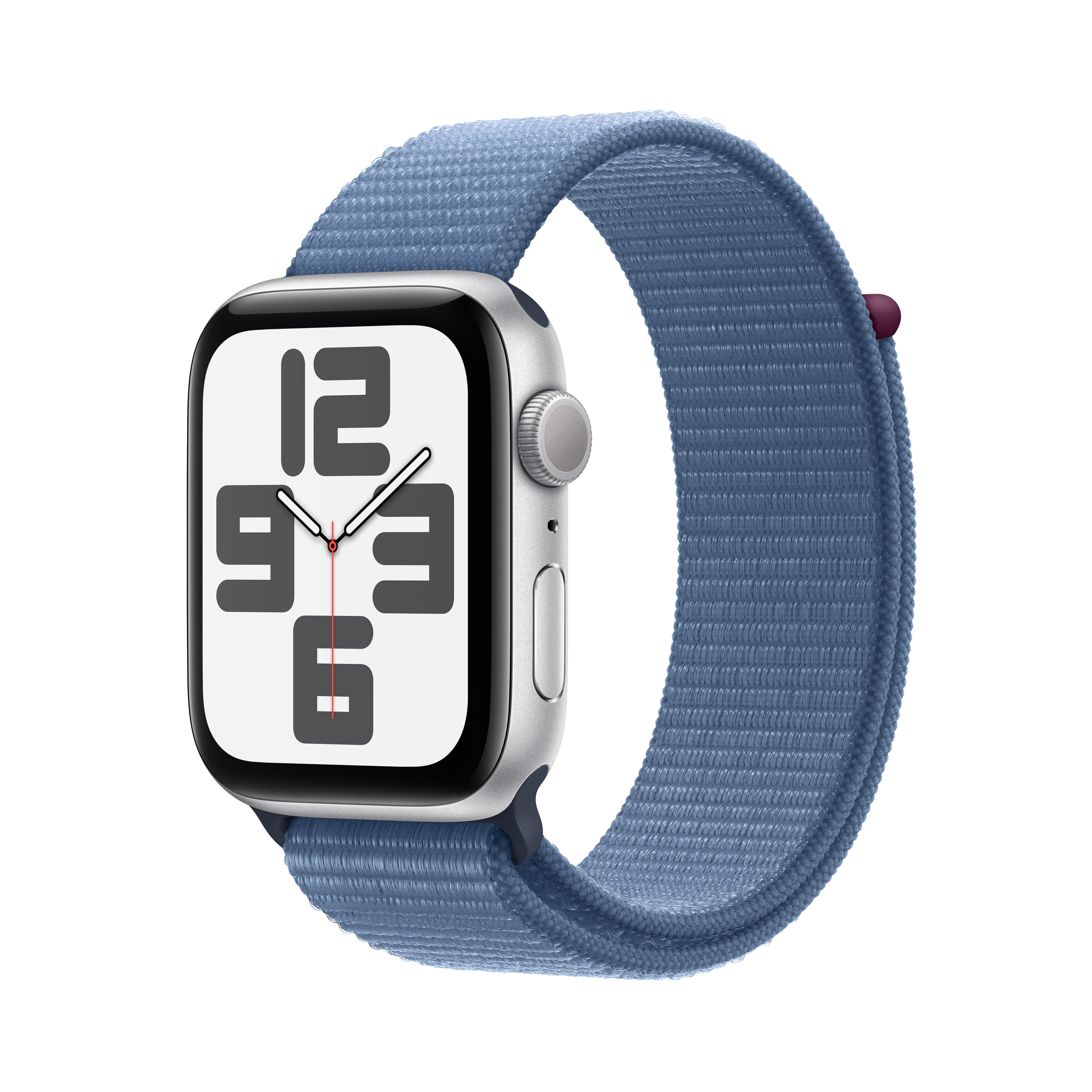 Apple Watch SE2 V2 GPS, 44mm, Silver Aluminium Case me Storm Blue Sport Loop