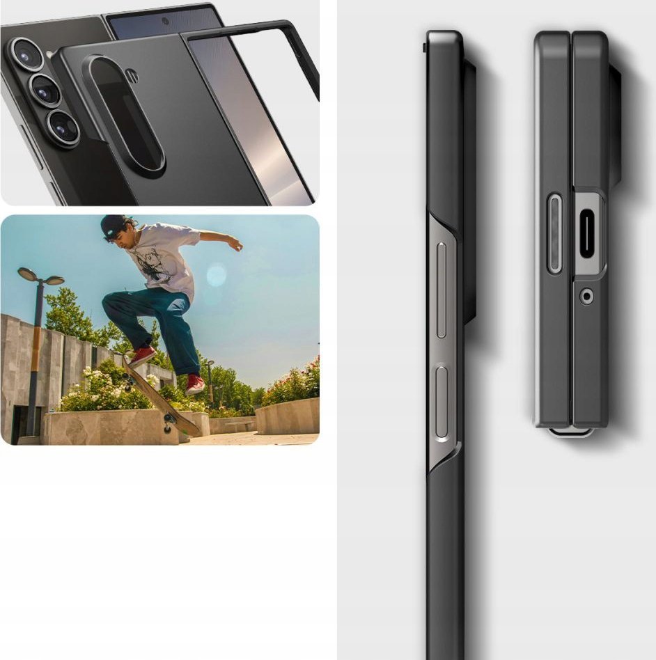 Mbulesë telefoni Spigen Air Skin, për Samsung Galaxy Z Fold6, polikarbonat, e zezë