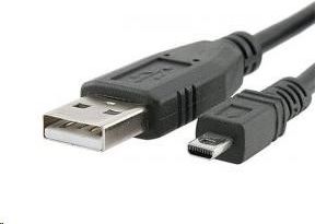 Kabllo USB PremiumCord USB A - miniUSB KU2M2D, 2m, e zezë