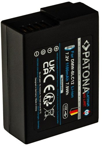 Bateri për kamera PATONA Platinum, Panasonic DMW-BLC12, USB C