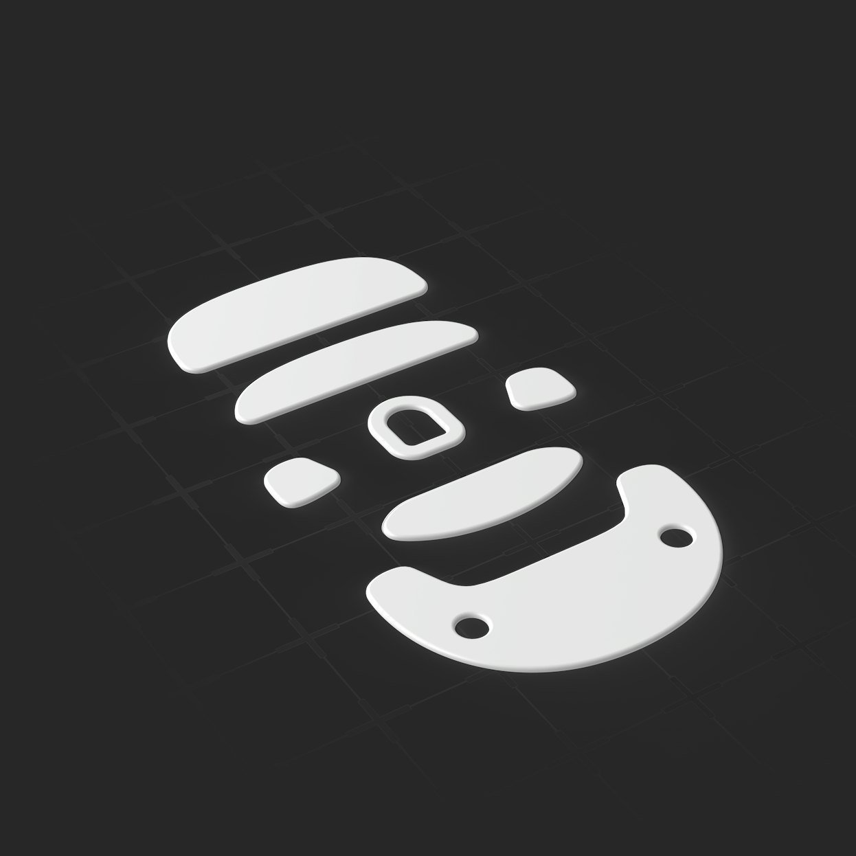 Fërkues miu Endgame Gear OP1we, PTFE, set zëvendësues, të bardha