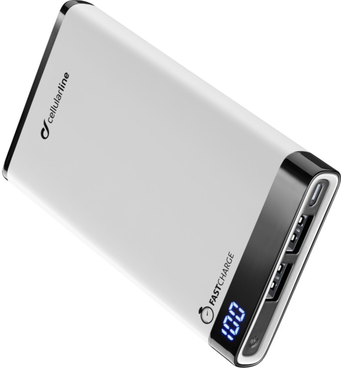Powerbank CellularLine FREEPOWER MANTA,  i bardhë 