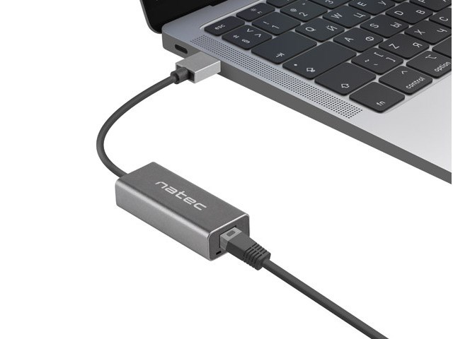 Kartë rrjeti Natec Cricket, USB-A, 1GB/s, e hirtë 