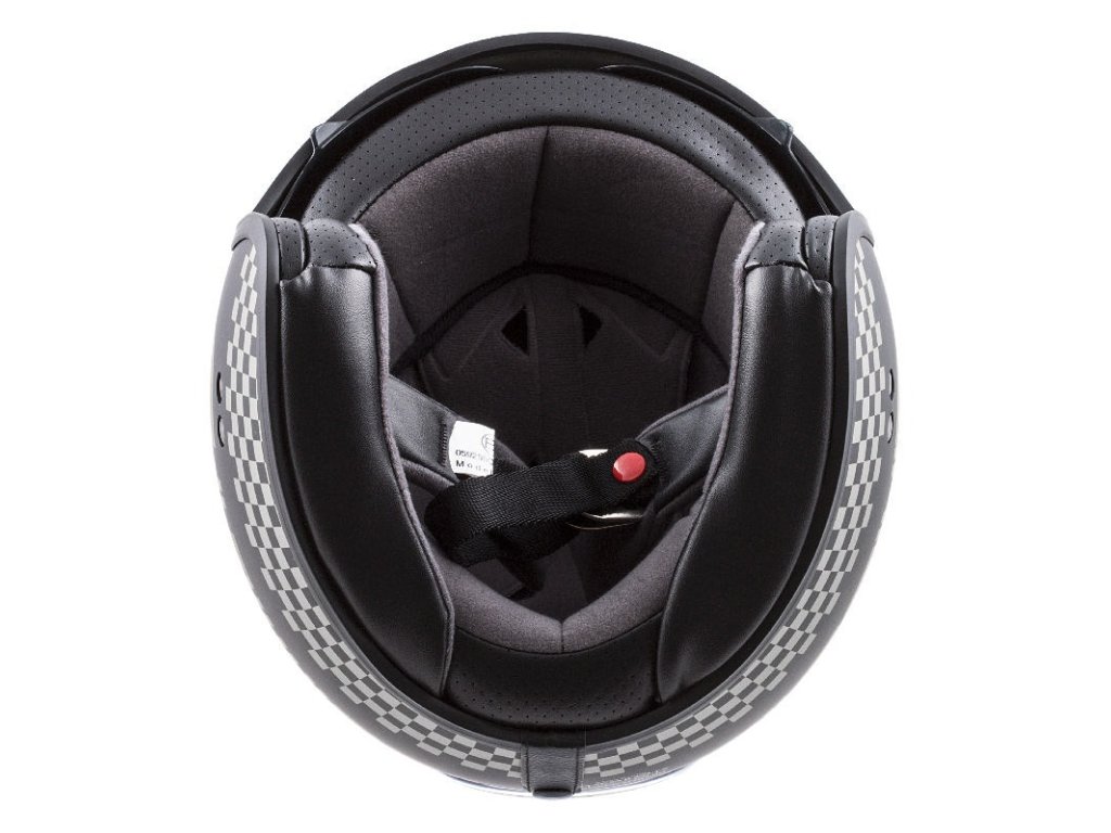 Мото кацига Cassida Oxygen Rondo, поликарбонат, визир за сонце, црна мат со сребрена