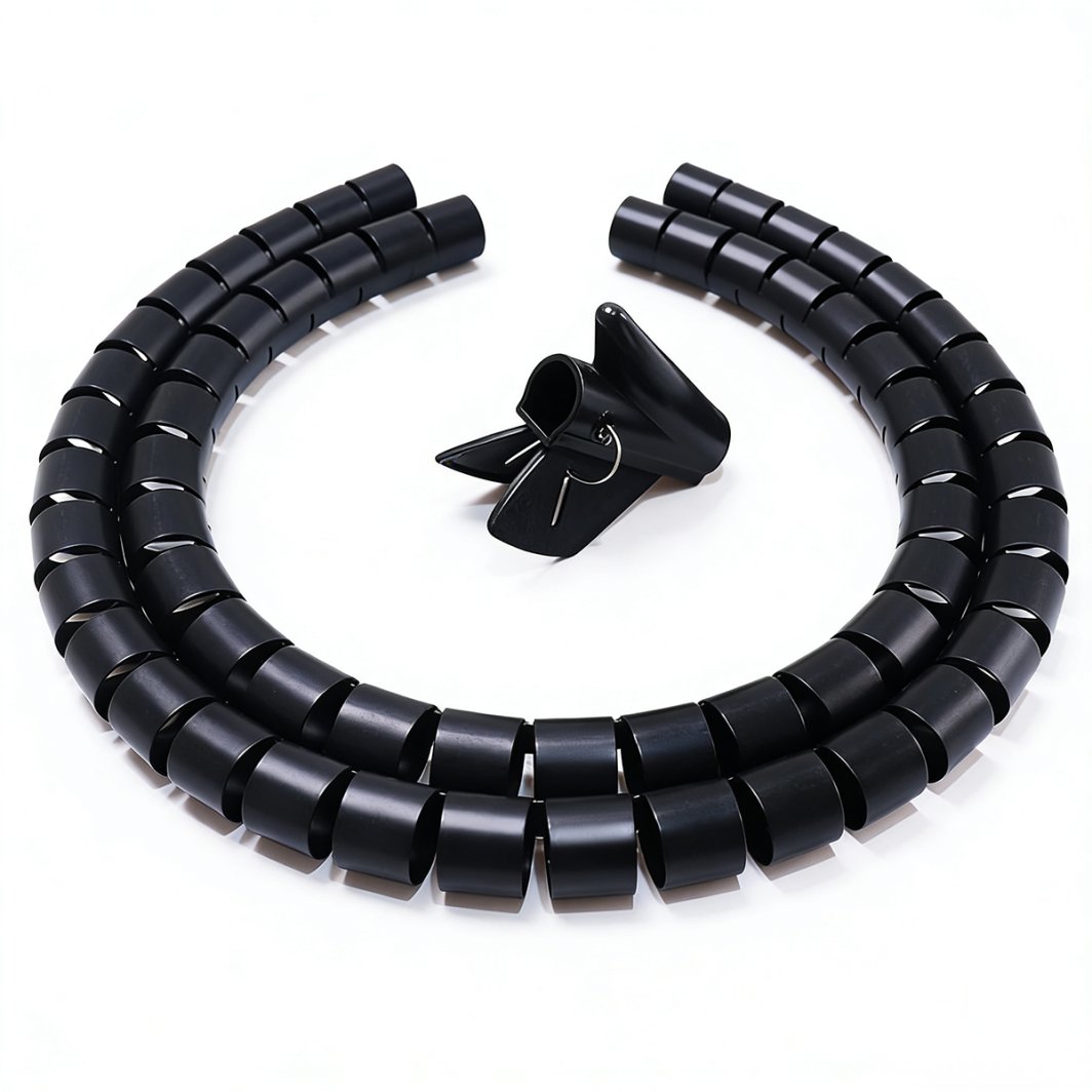 Organizues spiral për kabllo ZOY, 5m, i zi