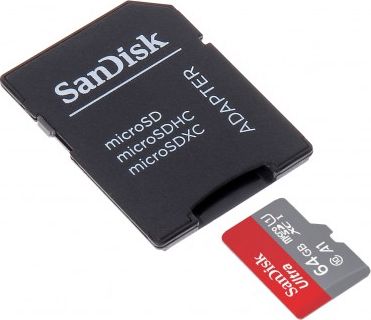 Kartë memorie SanDisk Ultra microSD, 64GB, UHS-I, SDXC