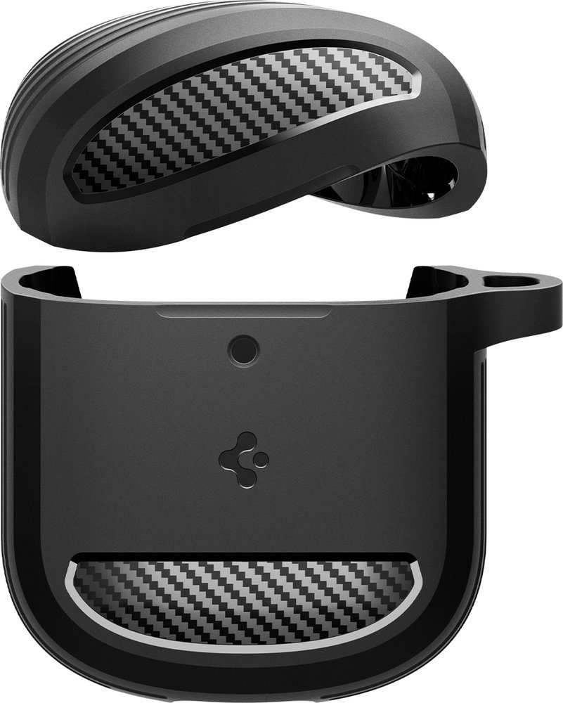 Mbulesë Spigen Rugged Armor për Google Pixel Buds Pro 2 2024 dhe Pixel Buds Pro 1 2022, me varëse, e zezë matte