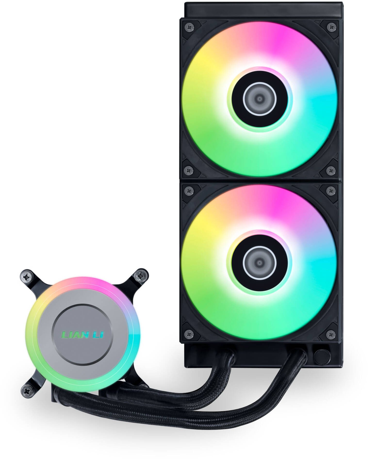 Ладилник за вода за процесор Lian Li GA II Lite 240 RGB, радијатор 240mm, 2x 120mm, црн