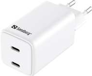 Karikues rryme Sandberg AC Charger Dual, 2x USB C, 65W, i bardhë