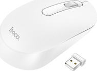 Maus wireless Hoco GM14, me marrës 2.4G, i bardhë
