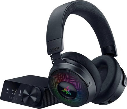 Kufje gaming Razer Kraken V4 Pro, me kabllo dhe pa kabllo, USB dhe Bluetooth, të zeza