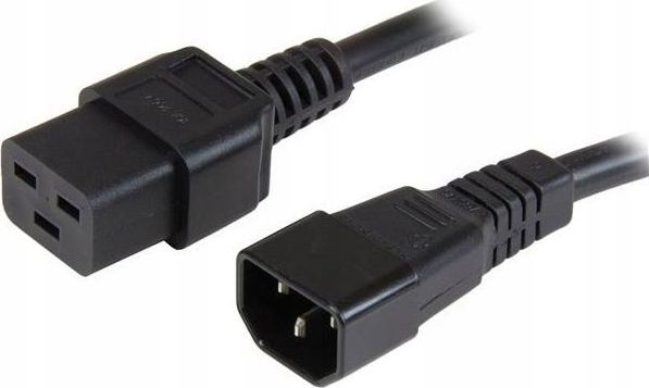 Кабел продолжувач за електрична енергија Manhattan 355209, IEC C14 на C19, 2m, црн