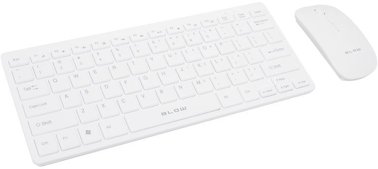 BLOW KM-2 Безжична тастатура и глушец сет, бела