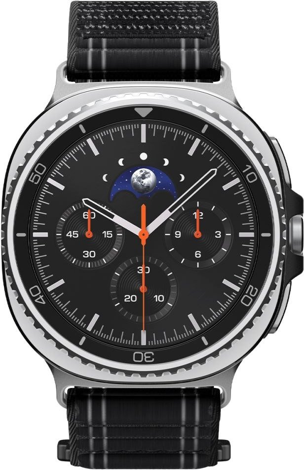 Rrip ore Spigen Fabric Band për Samsung Galaxy Watch 8, hook and loop, për 46mm 44mm 40mm, i zi