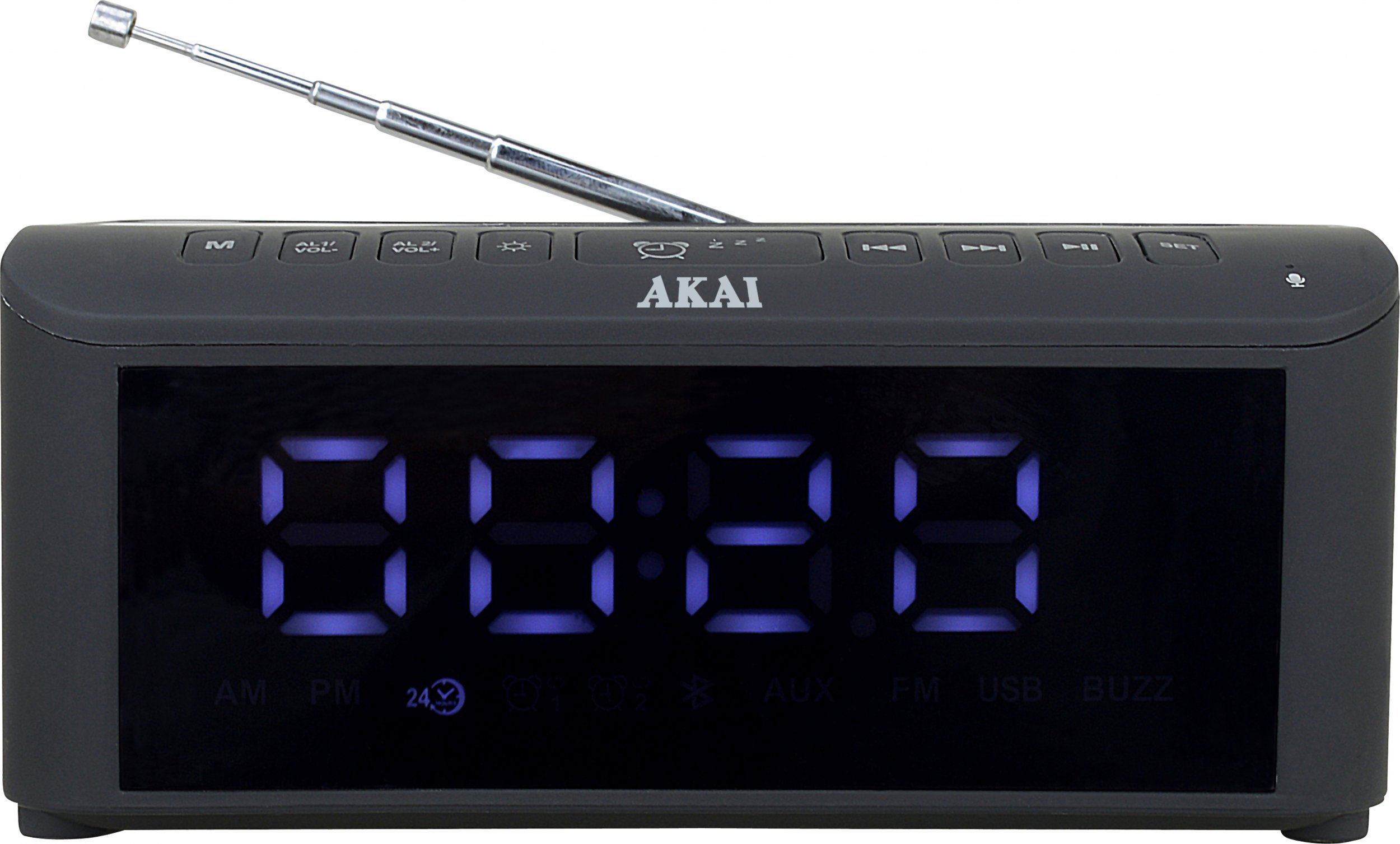 Радио часовник Ајва АКАИ ACRB-1000, Блутут 5.1, безжично полнење, црна