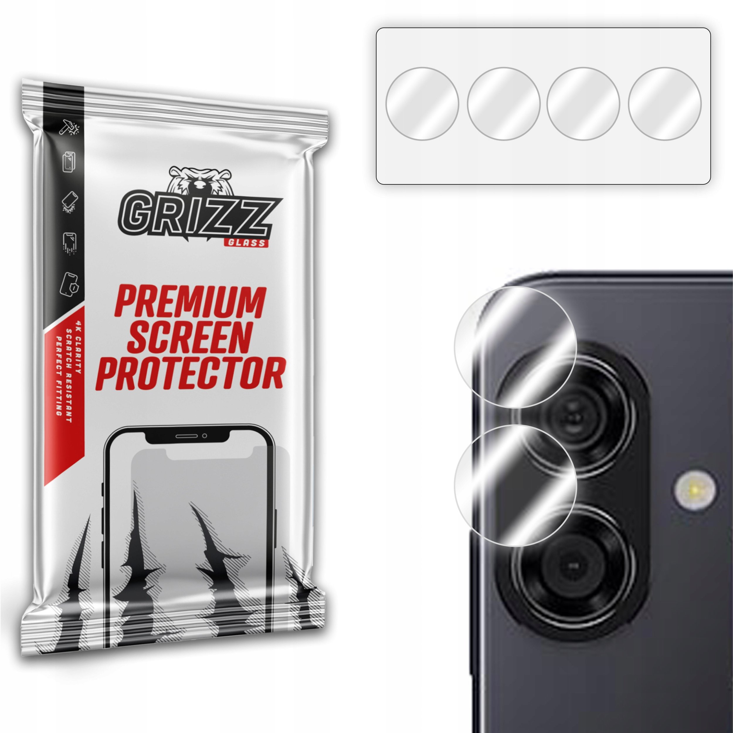 Xham mbrojtës kamerë 2 copë për Coolpad Cool 40i, hibrid, transparent