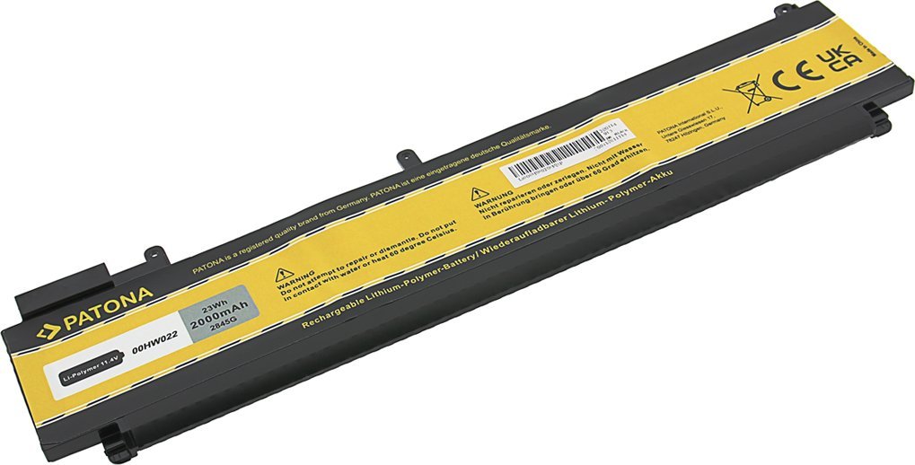Bateri laptopi Patona Pro Lenovo ThinkPad T460s T470s, 2000mAh, Li Pol 11.1V, e zezë