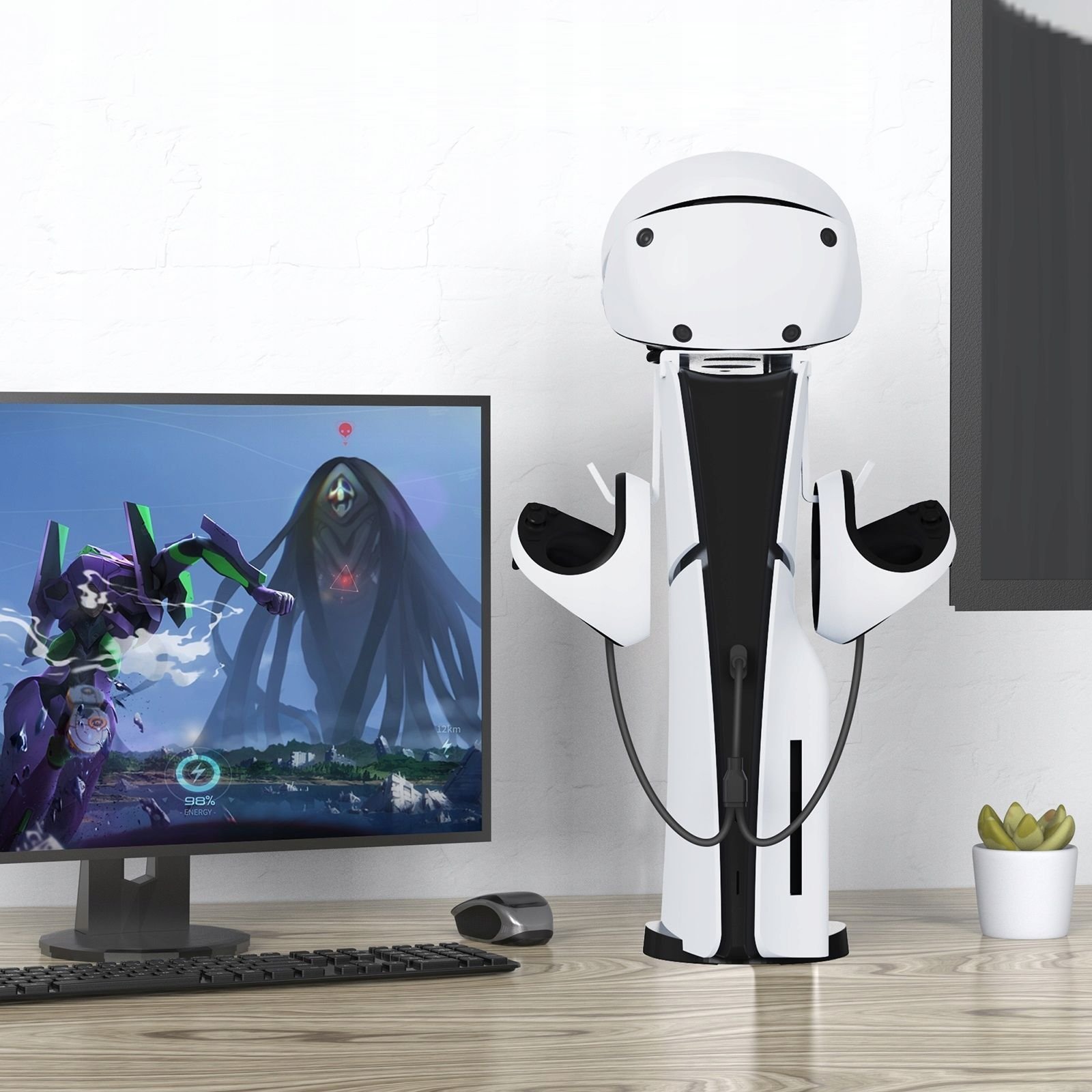 Varëse kufjesh për Sony PlayStation 5 PS5 Slim, montim në konzolë, e zezë