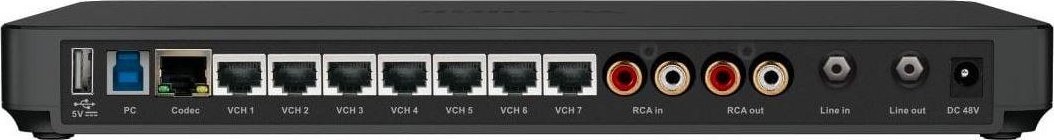 Procesor audio video Yealink AVHub, AI, për salla takimesh, i zi