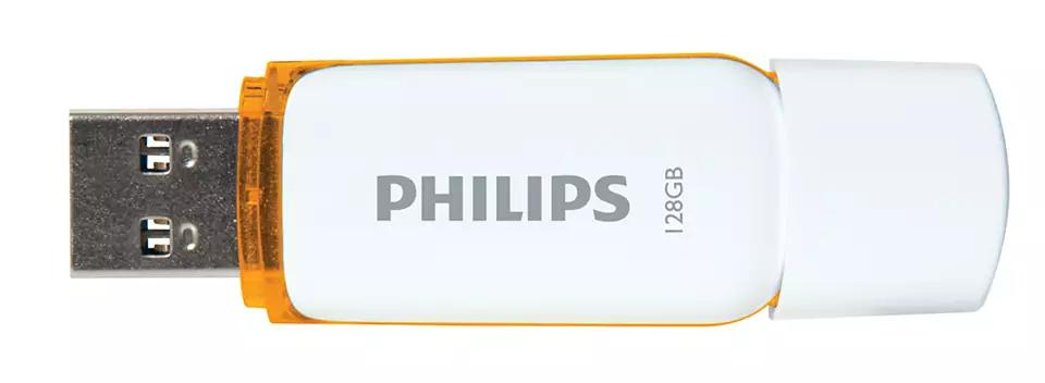 USB флеш диск Philips FM12FD70B, 128GB, USB 2.0, бел