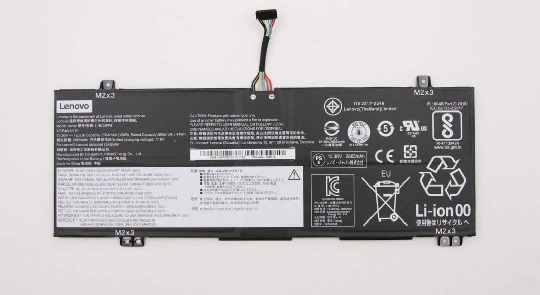 Bateri për laptop Lenovo 4C, 15.36V, 45Wh, e zezë