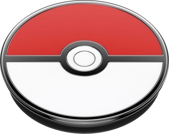 Kapëse telefoni PopSockets Pop Grip Pokémon Pokéball Enamel, dizajn Pokéball, e bardhë e kuqe