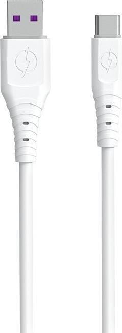 Kabllo USB Dudao USB A në USB C, 1 m, 6A, e bardhë