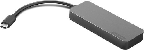 HUB USB Lenovo GX90X21431, USB C në 4x USB A, i zi