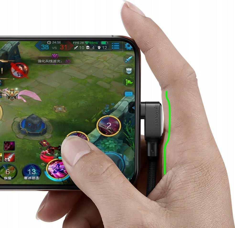 Kabllo USB Mcdodo CA-7511, USB A në Lightning, 1.8 m, e zezë