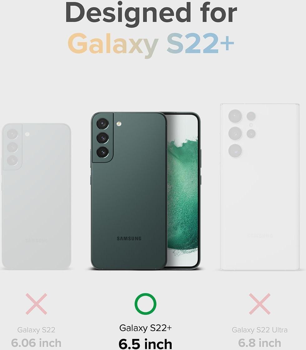Mbulesë telefoni Ringke Fusion Design për Samsung Galaxy S22 Plus, xhel dhe pjesë e pasme e fortë, transparente Seoul