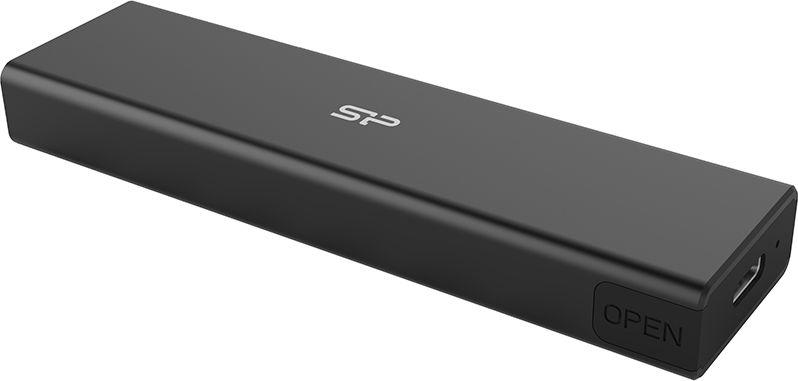 Надворешно куќиште за SSD Silicon Power PD60, M.2 NVMe SATA, USB 3.2 Gen 2, црно