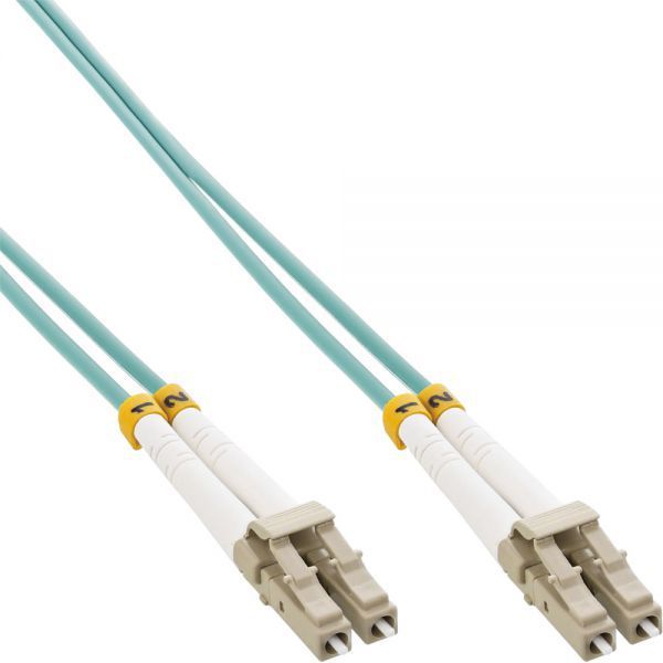 Kabllo me fibra optike InLine LC / LC, 50 / 125µm, OM3 0,5m (88544O)