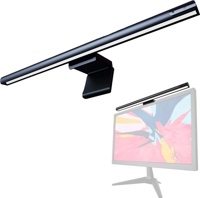 Llambë monitori Mozos D011, dritë e rregullueshme, USB C, e zezë