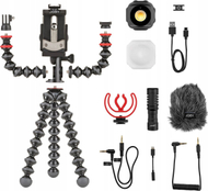 Set vlogimi për telefon JOBY GorillaPod Mobile Vlogging Kit JB01645, stativ fleksibil, dritë LED dhe mikrofon, i zi