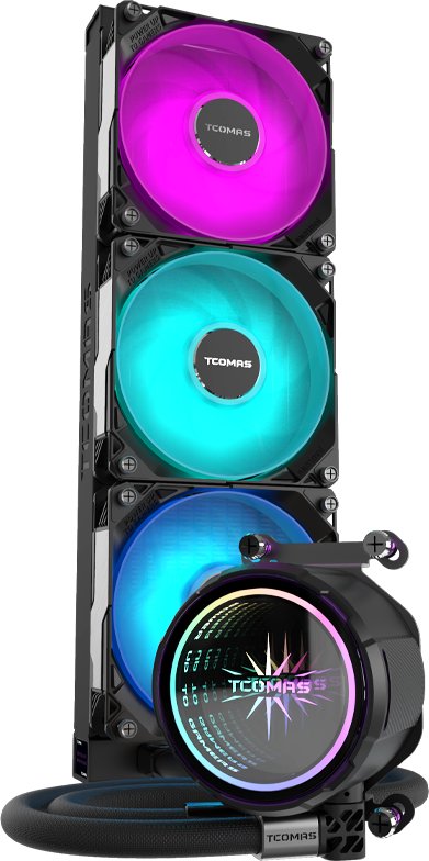 Ftohës ujor për procesor Tcomas LA200 360, radiator 360 mm, ARGB, i zi