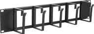 Aksesor rack Lanview RAO115BL, organizues kabllosh 19", 5 grepa, i zi