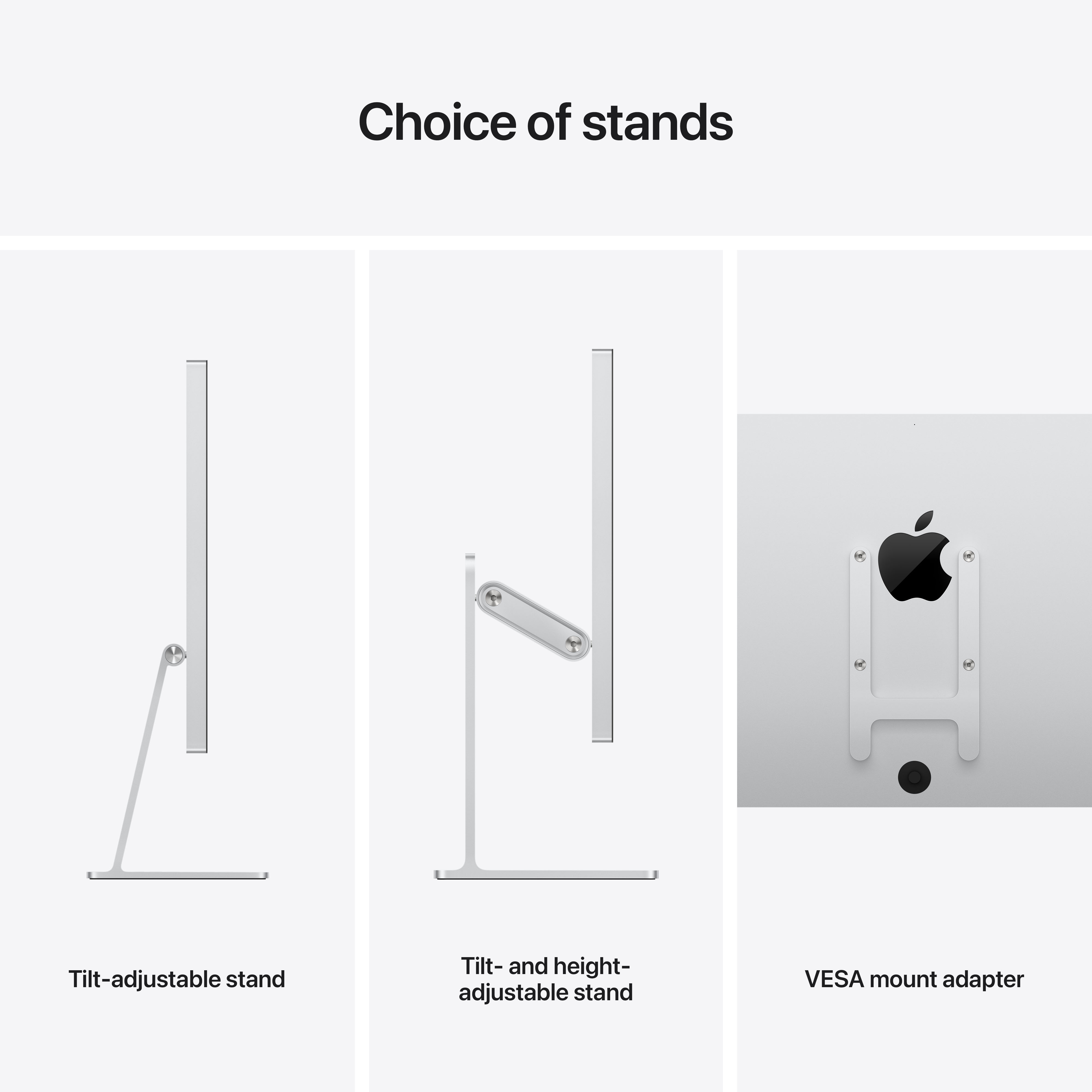 Apple Studio Display, Nano-Texture Glass, Tilt- and Height-Adjustable Stand