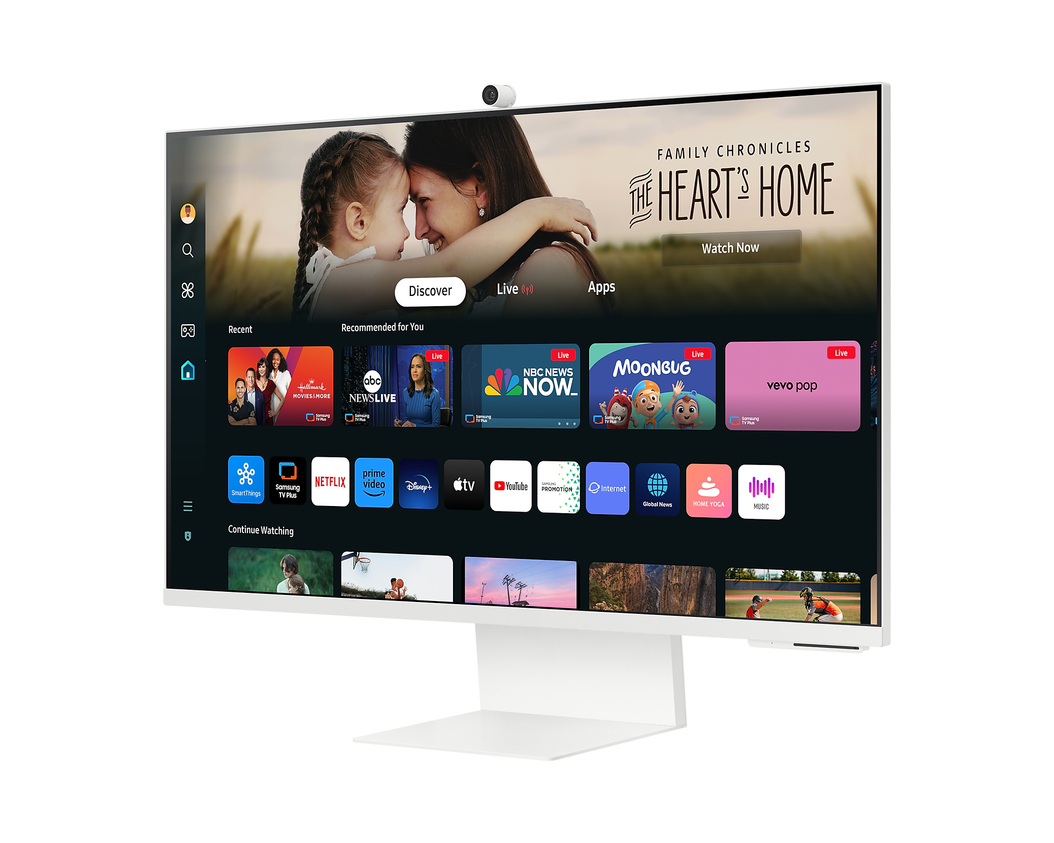 Монитор Samsung Smart M8 LS32DM801UUXDU, 32\", VA, 4K UHD, 60Hz, 4ms, бел