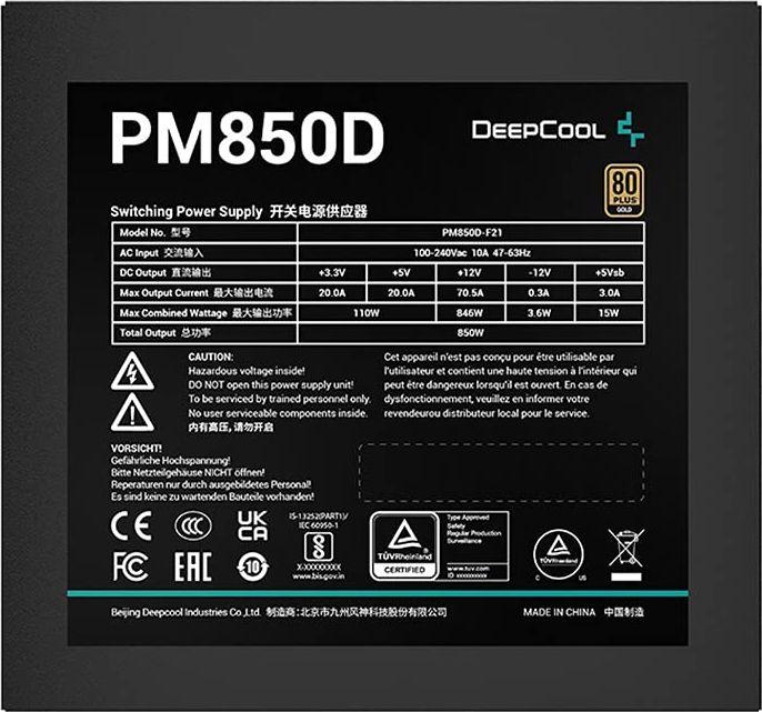 Burim energjie Deepcool PM850D R-PM850D-FA0B-EU ATX, 850W