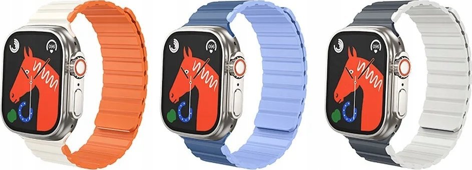 Rrip dore Hoco AS102 për Apple Watch 38 40 41mm, silikon, mbyllje magnetike, blu e errët