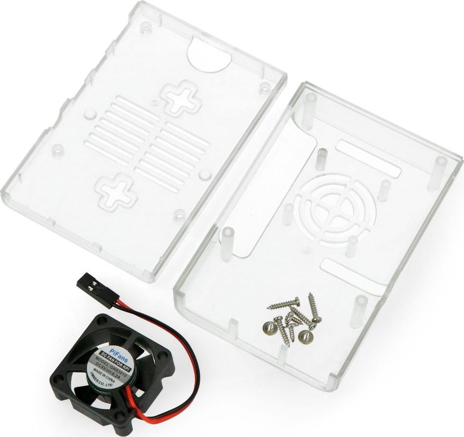 Kuti mbrojtëse JustPi Enclosure për Raspberry Pi 4B, me ventilator, e zezë