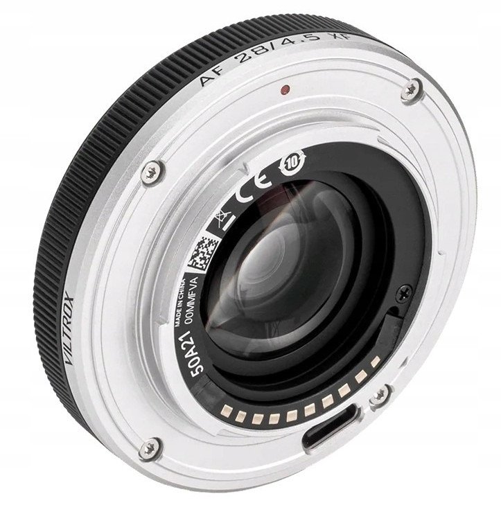 Objektiv Viltrox AF 28mm f/4.5 për Fujifilm X, autofokus, ultra i hollë, i zi