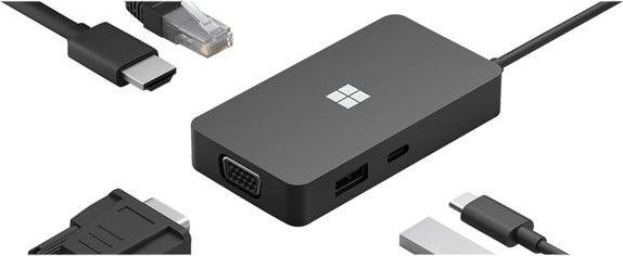 Dok USB C Microsoft Surface Travel Hub 1E4 00002, shumëporta, portativ, gri